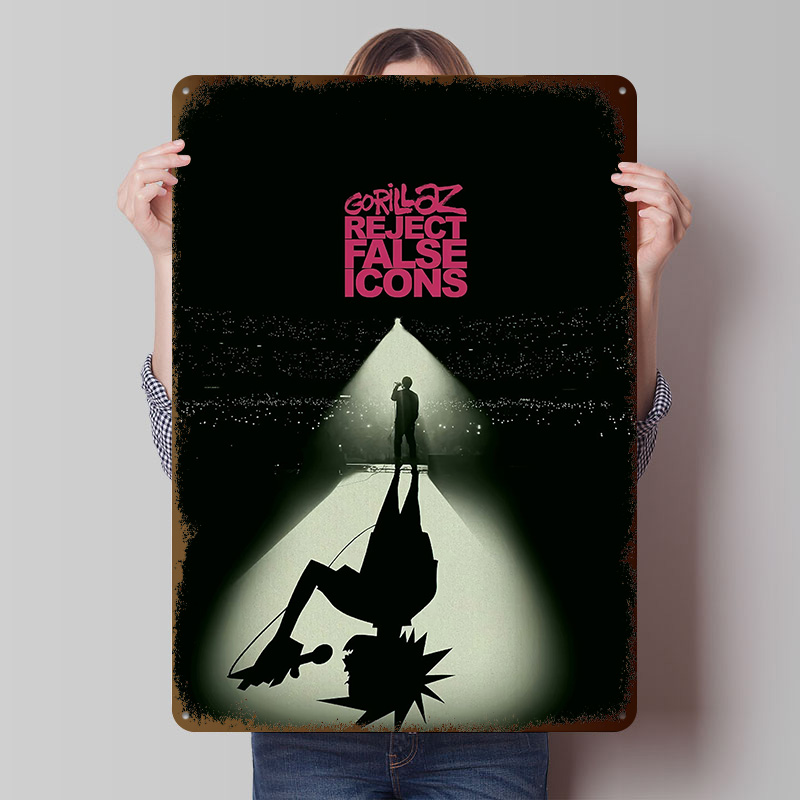 Retro Poster Gaming - ملصق مطبوع بتصميم Gorillaz Reject False