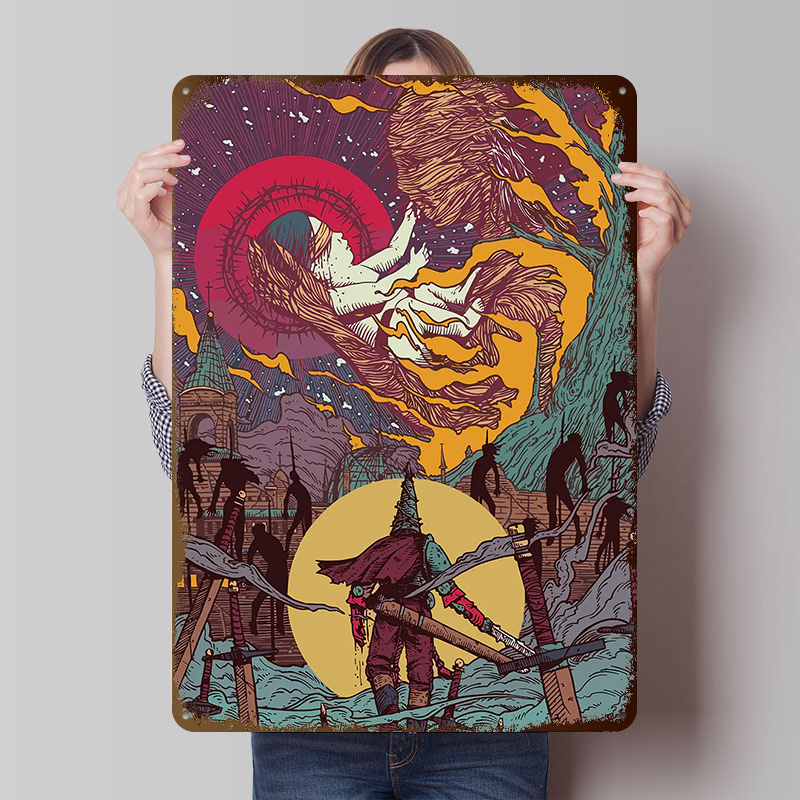 Retro Poster Gaming - ملصق مطبوع Blasphemous مخصص جدار الفن