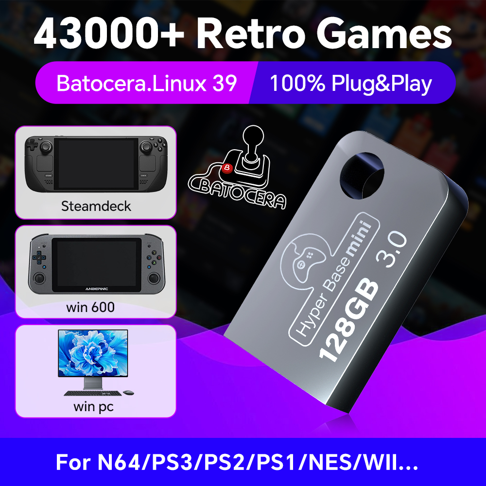 Retro Gaming Station - Batocera-محرك أقراص فلاش USB ويندوز 43000