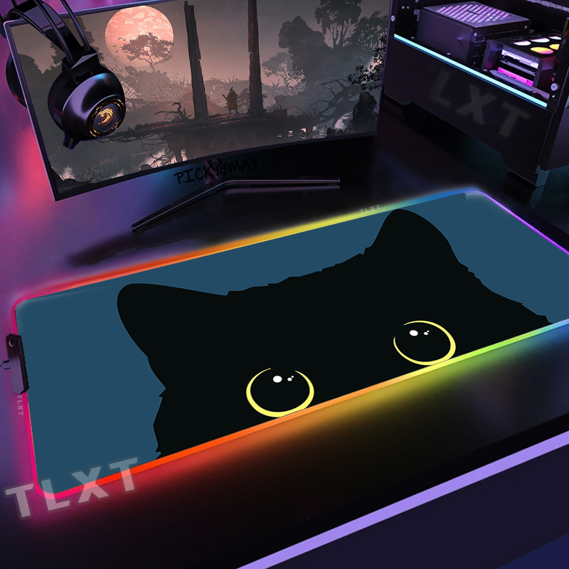 Retro Gaming Art - لطيف القط الألعاب ماوس ، كبير