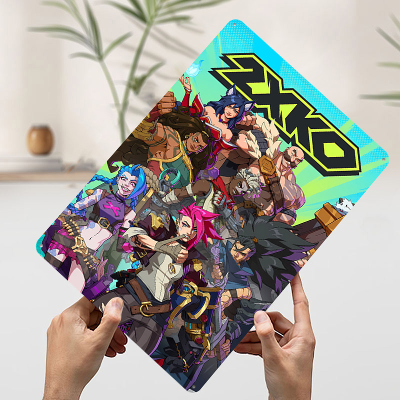 2XKO القتال لعبة الفن صفيح ملص - مراجعة Retro Poster Gaming وسعره