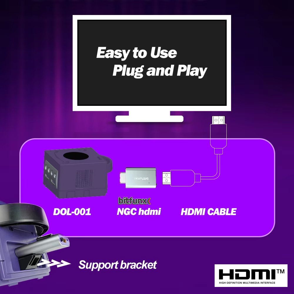 Bitfunx GC فيديو HDMI ™   محول - مراجعة Retro Gaming Upscaler وسعره