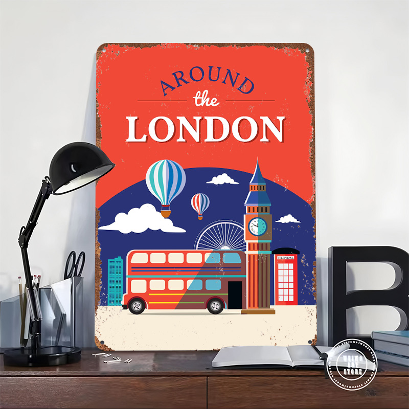 لافتة معدنية بتصميم سياحي حول  - مراجعة Retro Gaming London وسعره