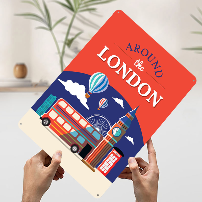 لافتة معدنية بتصميم سياحي حول  - مراجعة Retro Gaming London وسعره