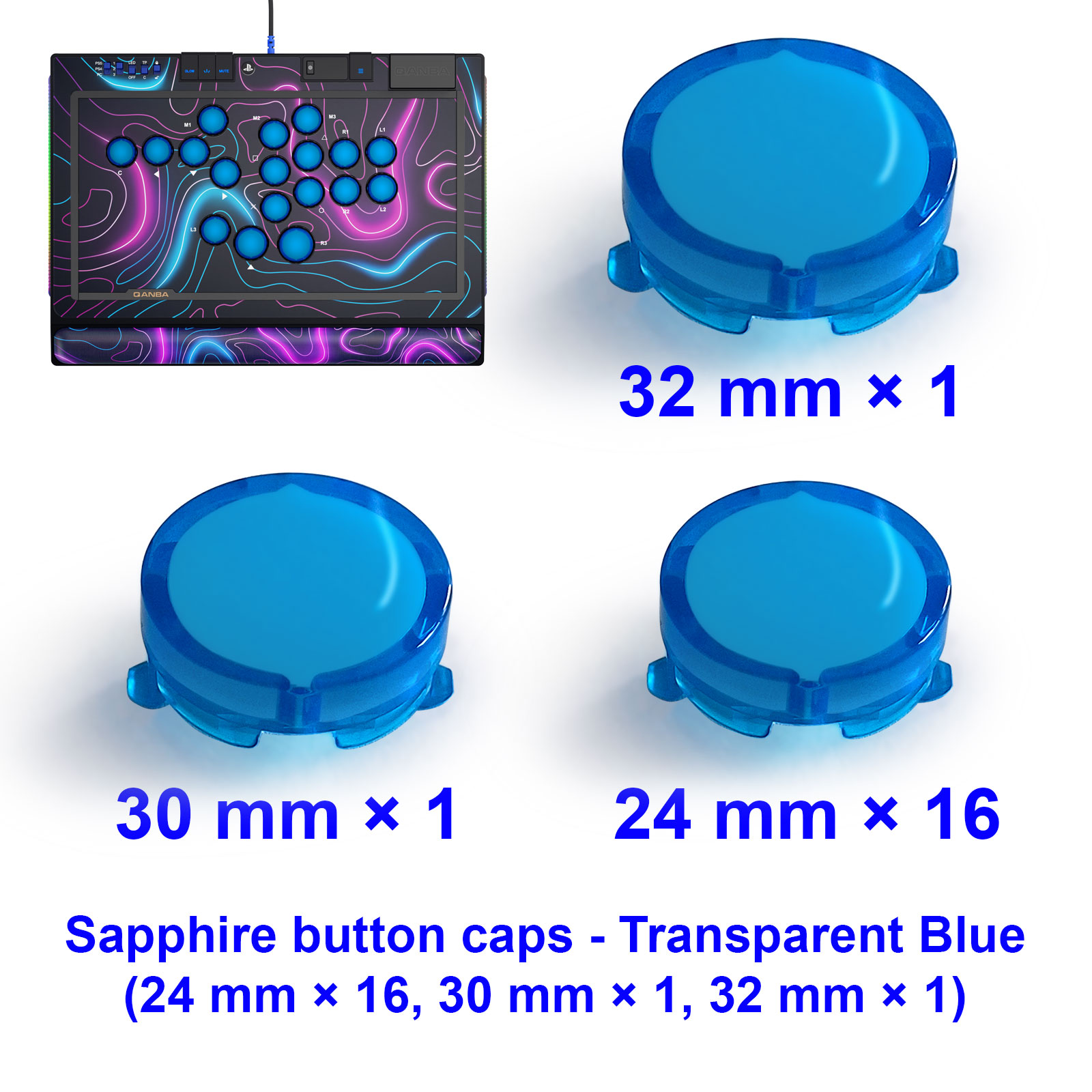أغطية أزرار QANBA SAPPHIRE S1، - مراجعة Arcade Stick Joystick وسعره
