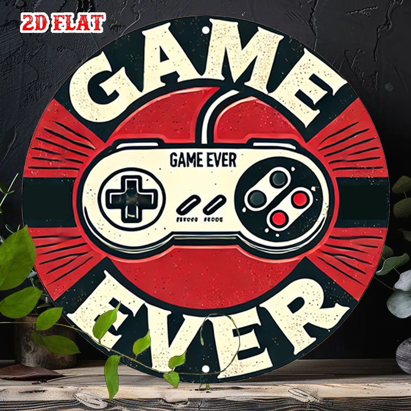 لافتة معدنية مستديرة بتصميم ري - مراجعة Retro Gaming Art وسعره