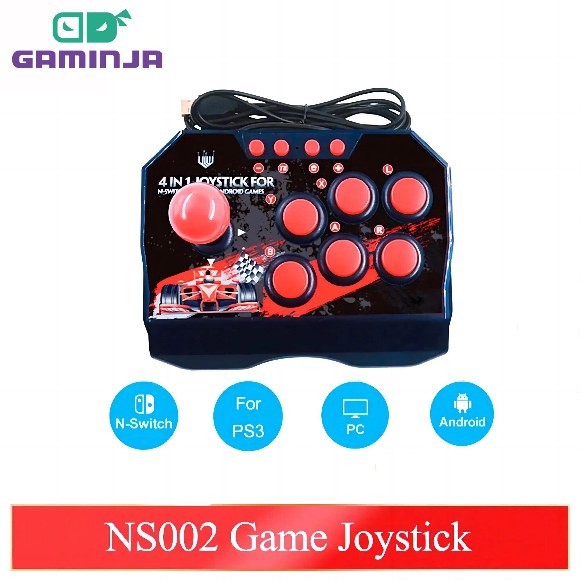 GAMINJA NS002 4 في 1 ريترو وحد - مراجعة Arcade Stick Joystick وسعره