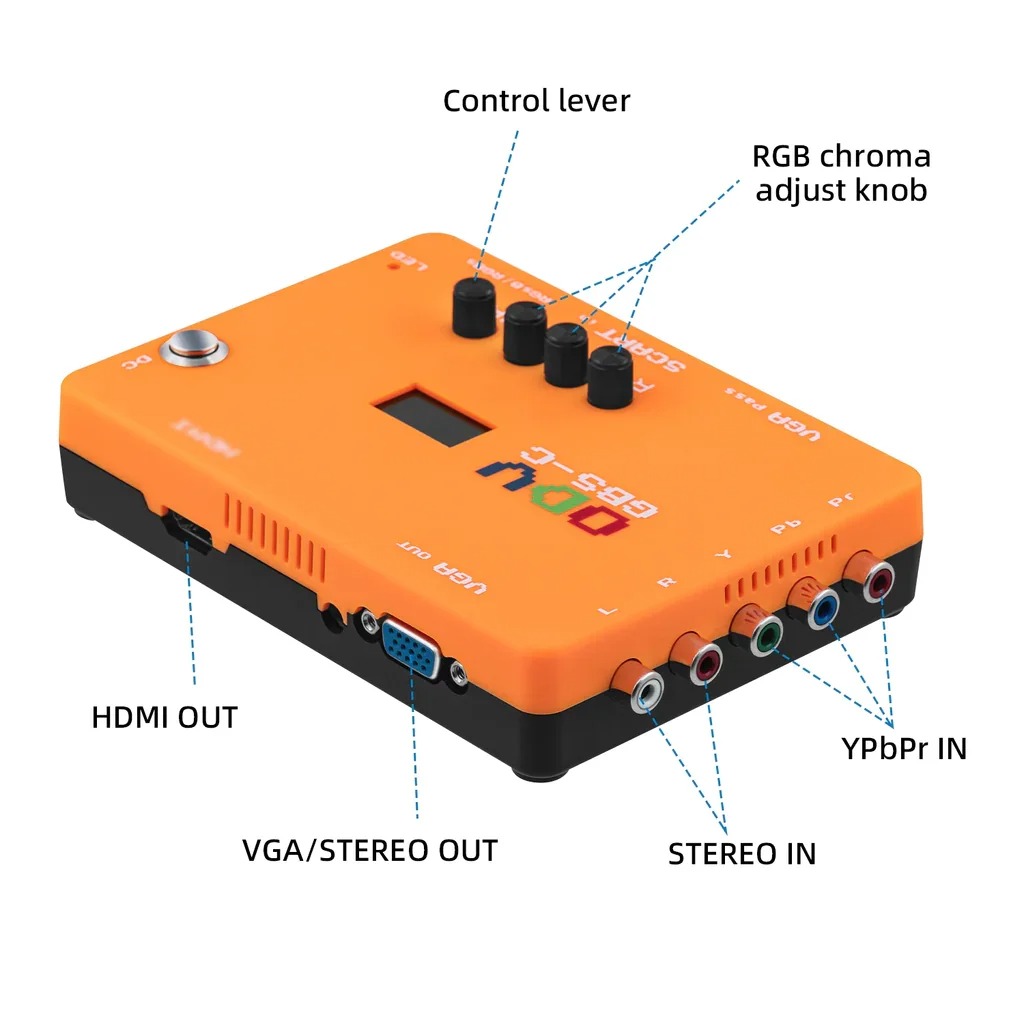 محول ODV-GBS-C AIO OSSC متوافق - مراجعة Retro Gaming Upscaler وسعره