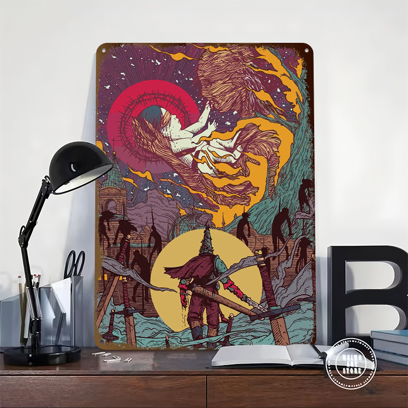 ملصق مطبوع Blasphemous مخصص جد - مراجعة Retro Poster Gaming وسعره